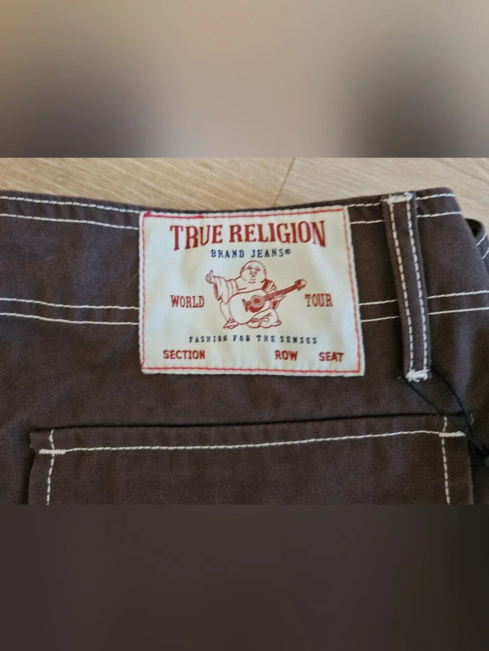 True Religion Bracken Men’s Chocolate Brown Cargo Pants 34x32 NWT - $164